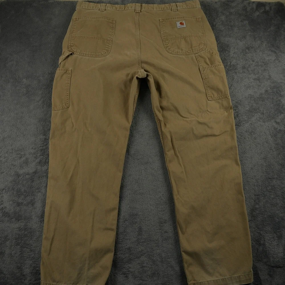 Carhartt Carpenter Pants Mens 40x31 Beige Relaxed Fit‎ Canvas Utility Workwear